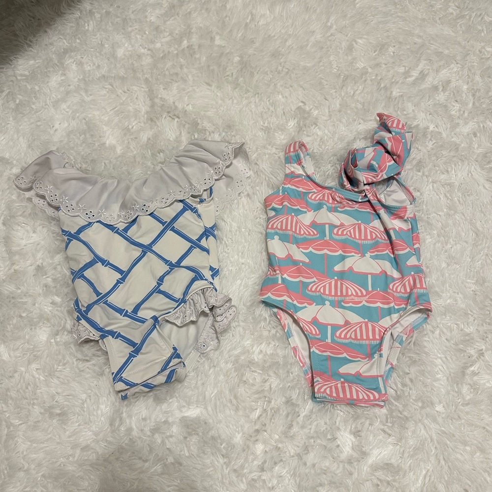 Set of 2 6-12 month TBBC the Beaufort Bonnet company swimsuits